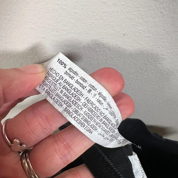 Zara High Rise Straight Leg Jeans Size 2 Black Denim Button Fly High Waist - Picture 11 of 12